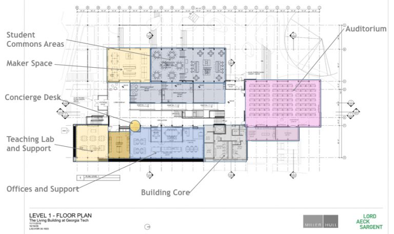schematic design, Georgia Tech, Living Building