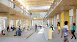 atrium, glulam, Living Building, Georgia Tech
